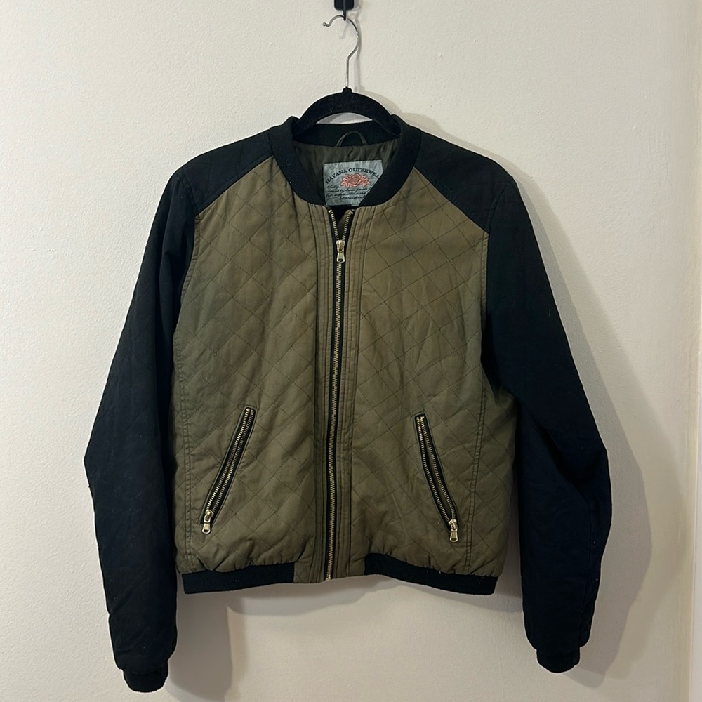 Havana Outerwear Quilted Bomber Jacket
